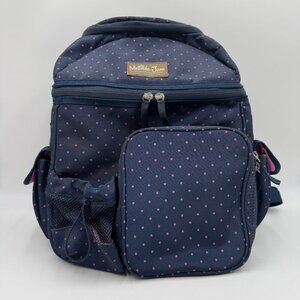 Matilda Jane Summer Fun Cooler Navy Thermo Padded Backpack With Pink Polka Dots
